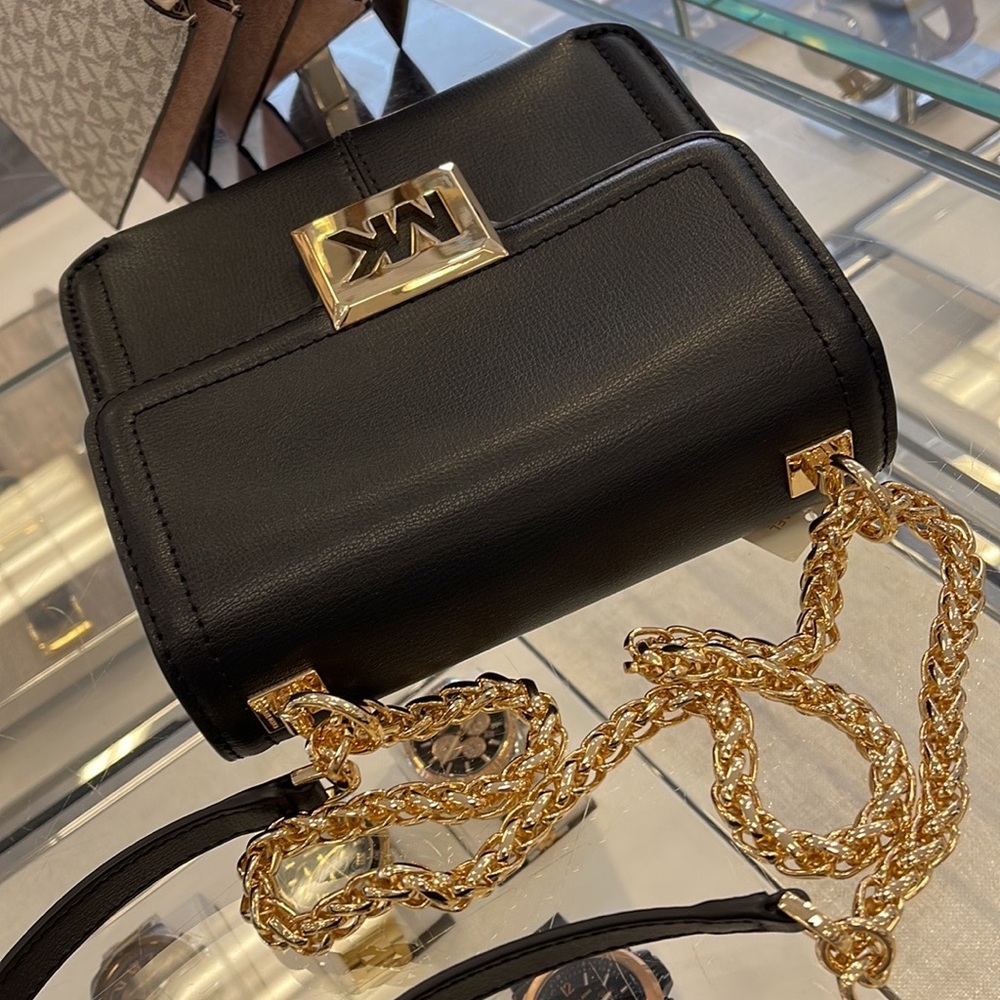 MICHAEL KORS SONIA SMALL SHOULDER XBODY BLACK COLOR - Picture 8 of 16